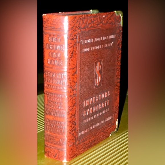 Vintage 1920s Zell INVESTORS SYNDICATE ESTABLISHED 1894 Thrift Book Coin Bank - Picture 5 of 5